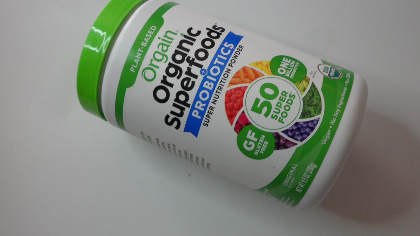Orgain Organic Plant-Based Superfoods + Probiotics, Original, 9.9 oz 12-23