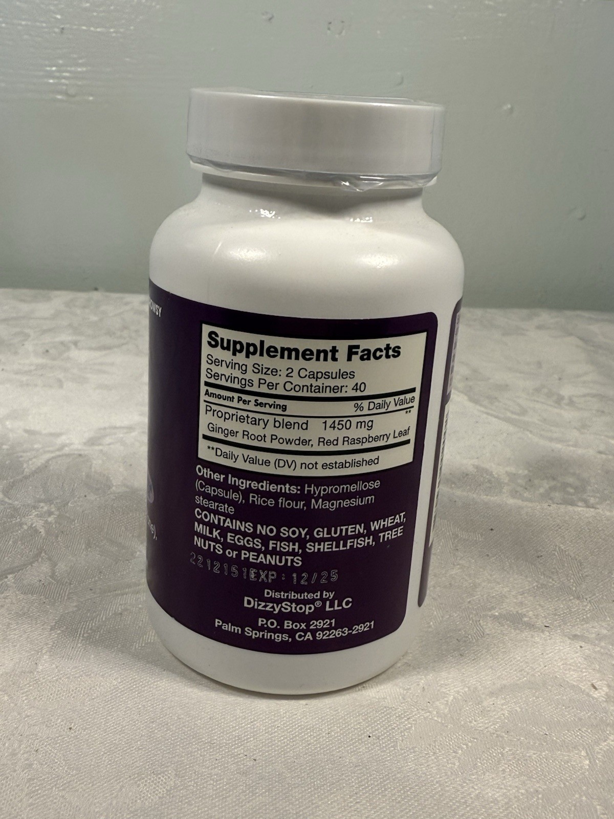Dr Barton’s Nausea Stop Control 80×2 Caps Chemotherapy Morning Sickness 12/25