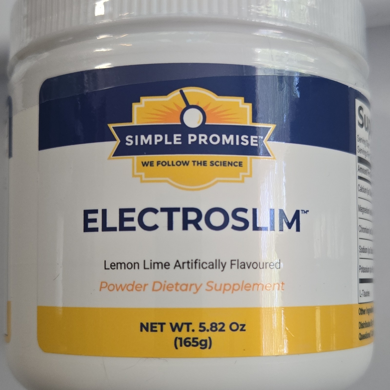 Simple Promise ElectroSlim Lemon Lime Powder Dietary Supplement 5.82 oz (165g)