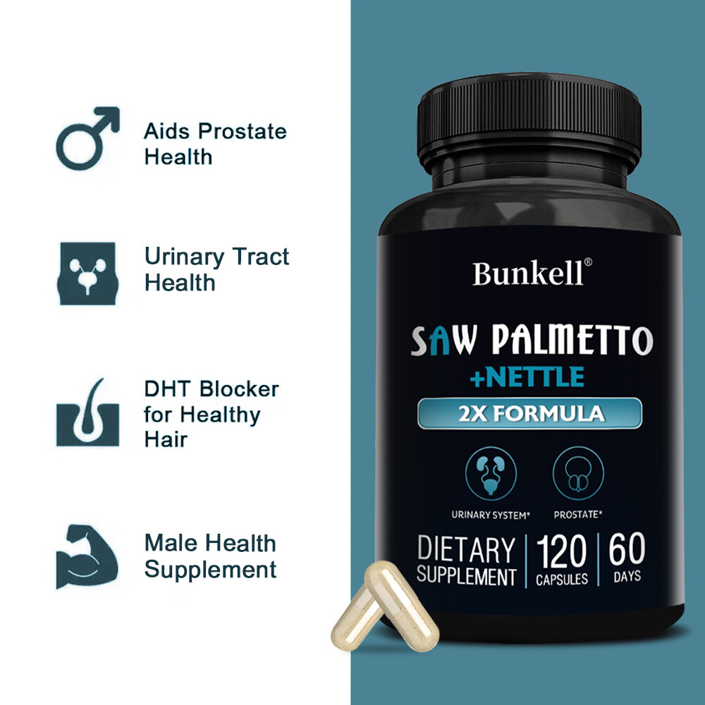Saw Palmetto with Nettle – 2X Formula Prostate Support for Men’s Health