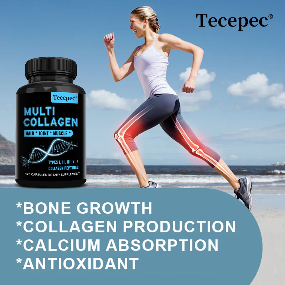 Multi Collagen Capsules-Type I,II,III,V,X Anti-Aging, Supports Hair,Joint,Muscle