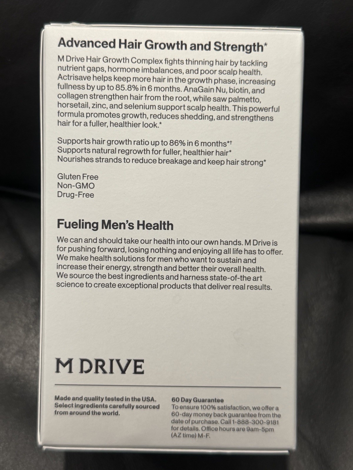 M Drive Hair Growth Complex Biotin Collagen Zinc 120 Capsules Exp 09/2027