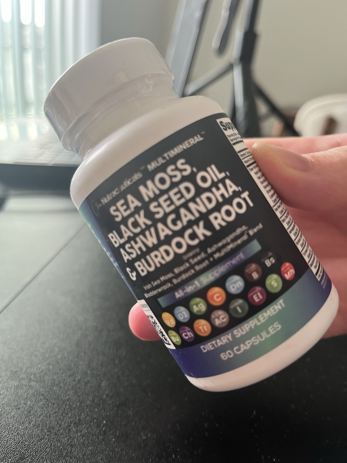 Clean Nutraceuticals Sea Moss Black Seed Oil Ashwagandha Burdock Root 60 Capsul…