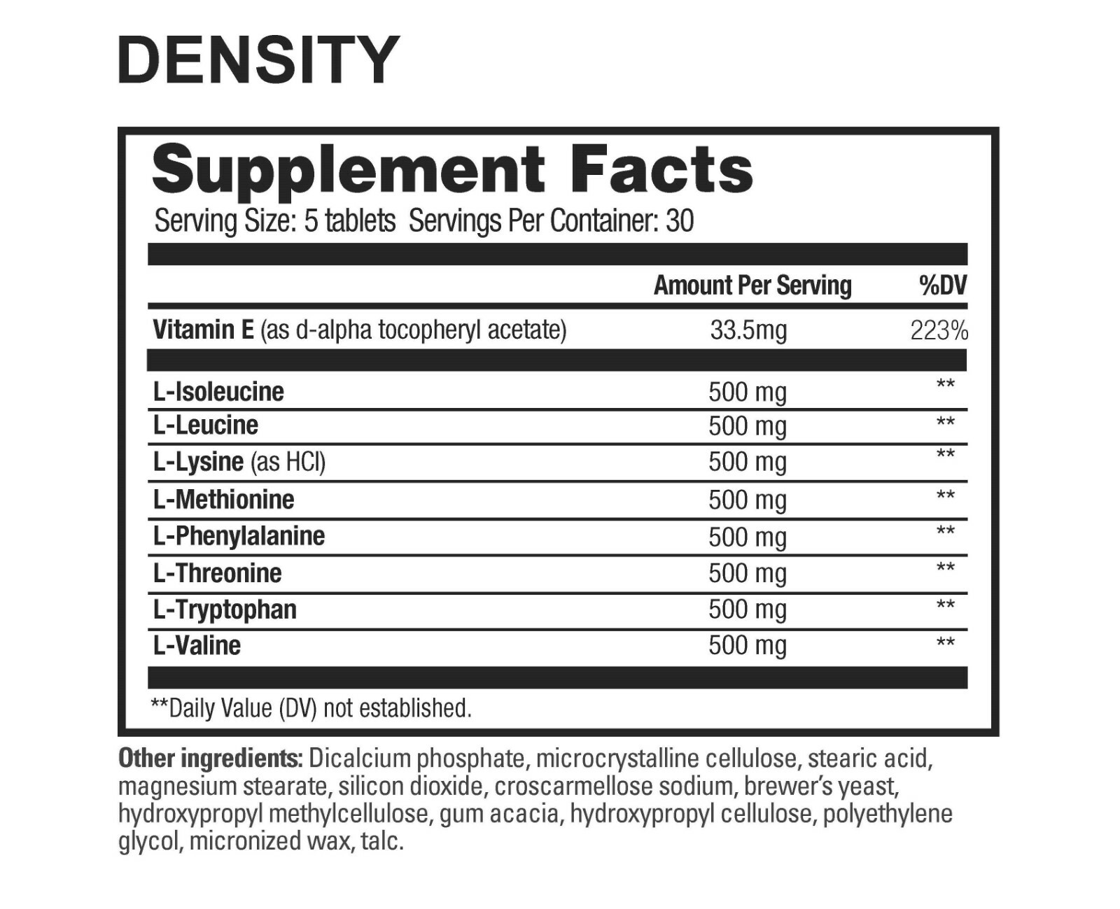 Beverly International Density, 150 tablets.