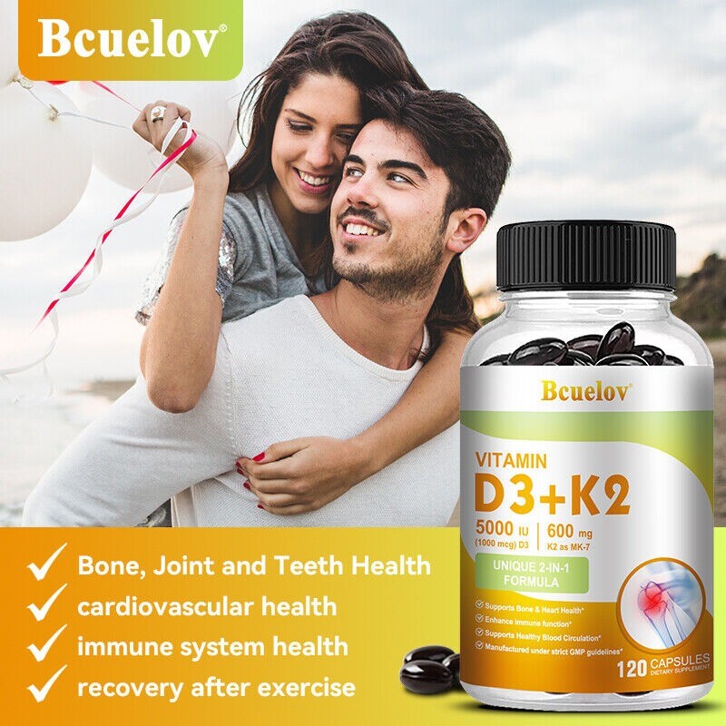Vitamin D3&K2, Vit D and K Supplement Joint&Heart Immune Health