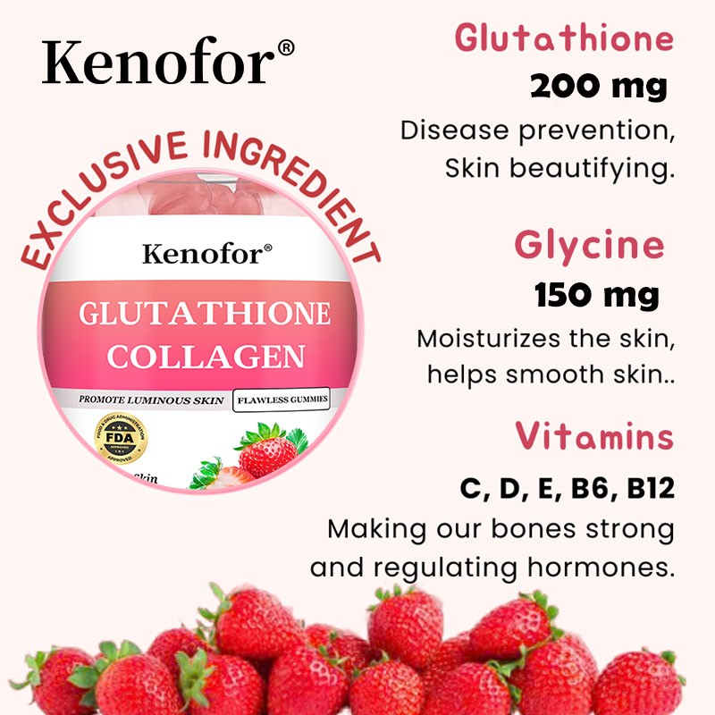 Glutathione Collagen Gummie-200mg Glutathione&Vitamins for Radiant,Youthful Skin