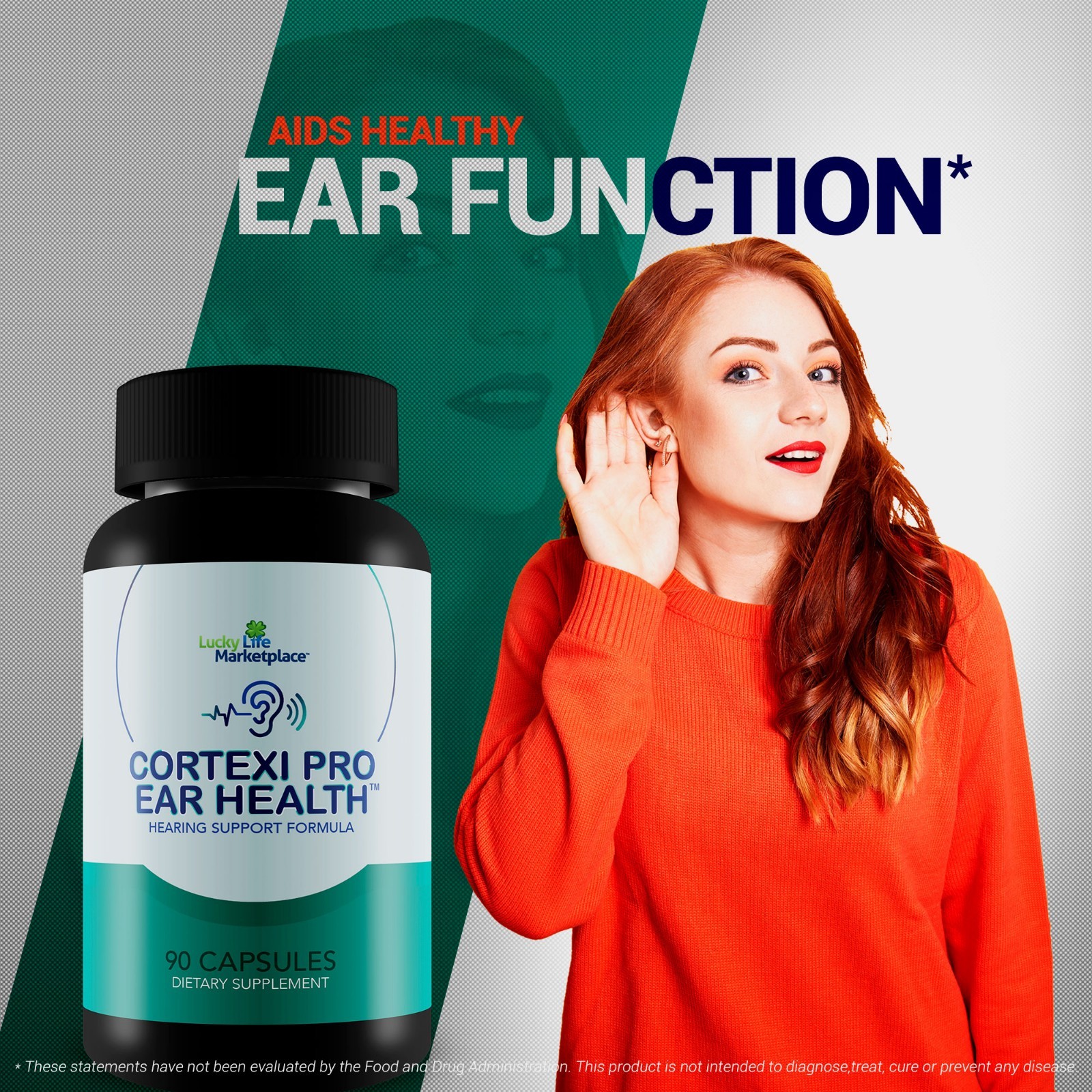 Cortexi Pro Ear Health – Hearing Support Formula with Turmeric, Vitamin C, Zinc