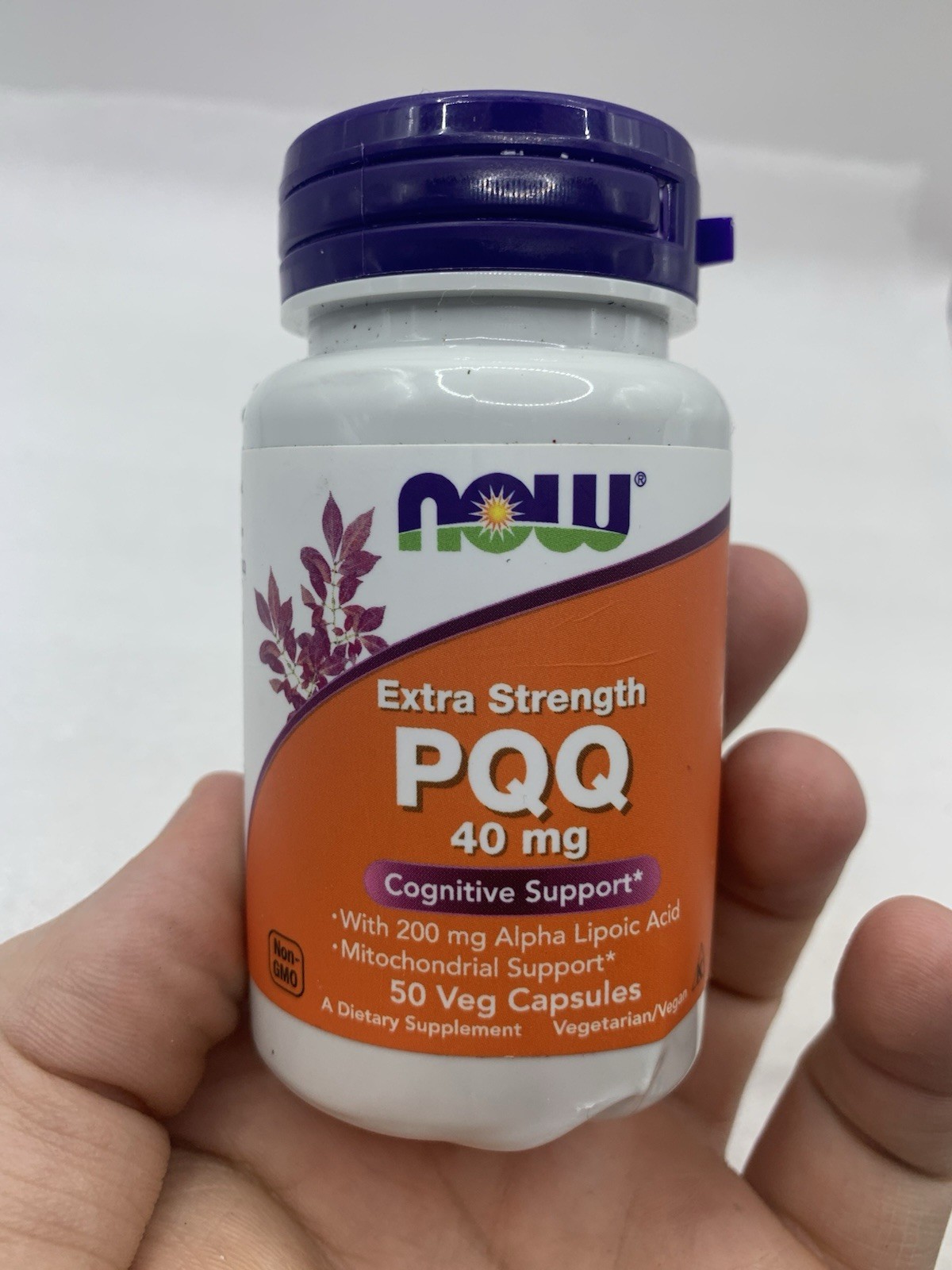 NOW PQQ 40 mg – 50 Veg Caps, Cognitive & Mitochondrial Support Exp: 01/27 BK