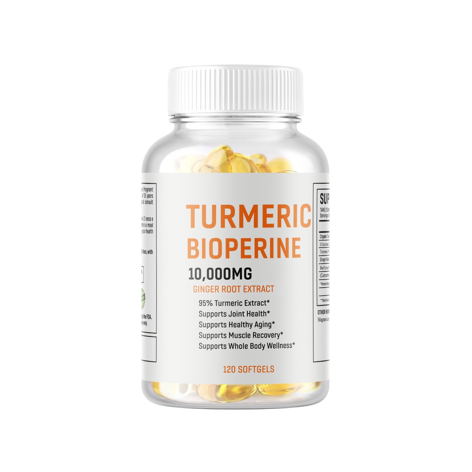 TUMERIC 95% CURCUMIN 10,000mg EXTRACT TURMERIC BLACK PEPPER ANTIOXIDANT BEST 360