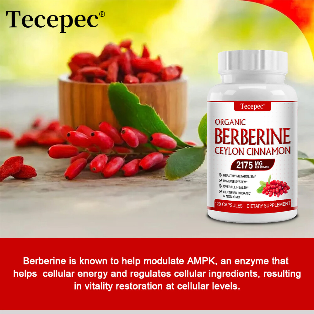 Premium Berberine 2175mg Plus Organic Ceylon Cinnamon – Heart Health & Immune