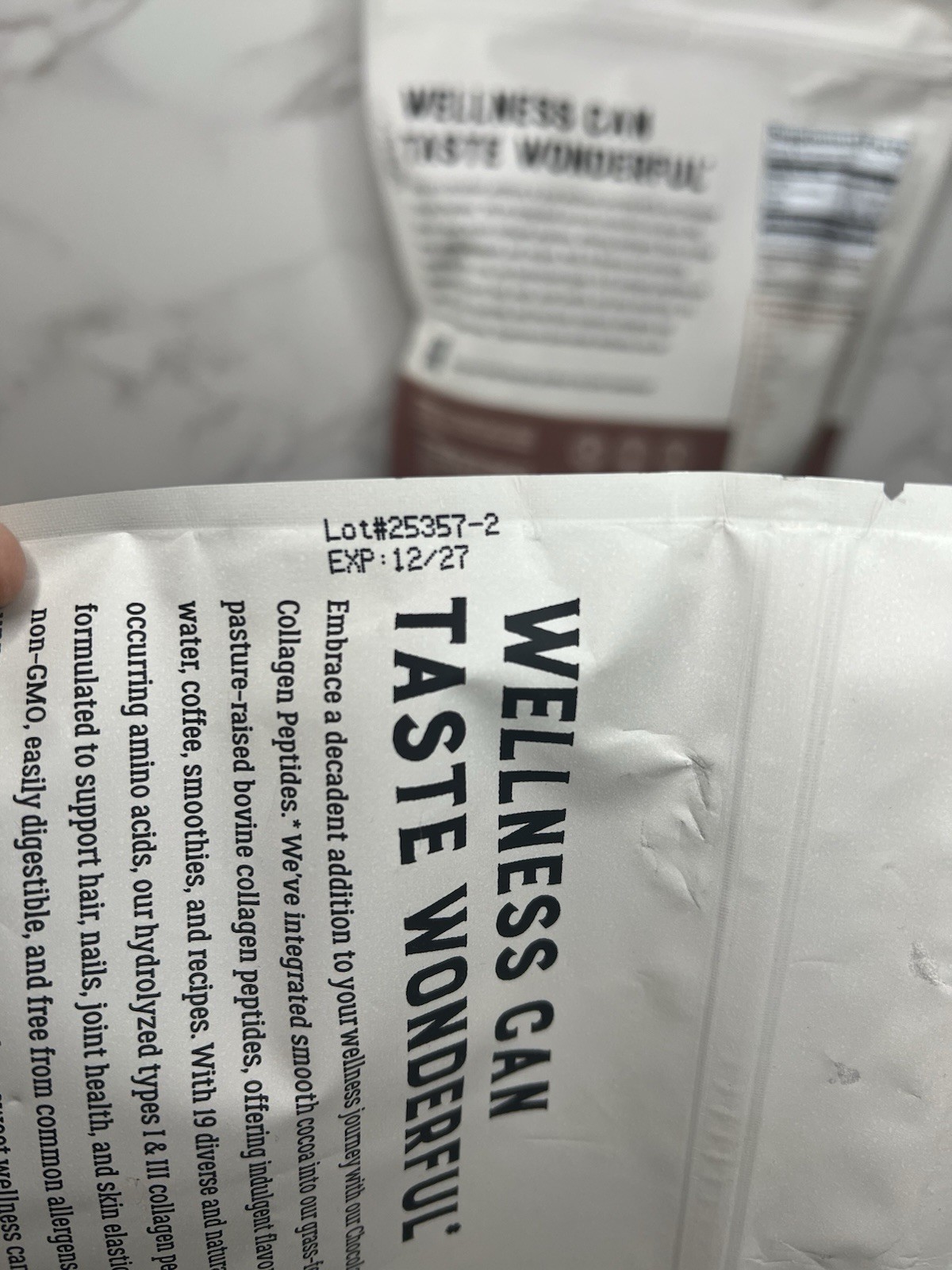 Live Conscious Grass-Fed Collagen Peptides Chocolate TWO 14.3 oz Exp 12/27