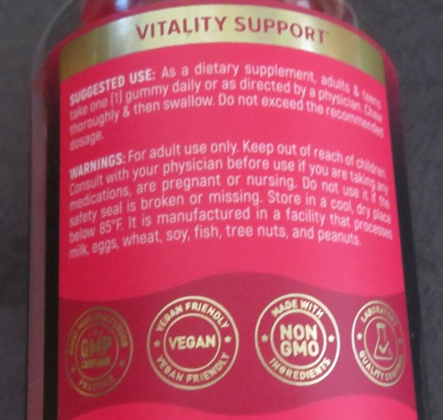 VITAMIN B-COMPLEX Dietary Supplement 60 Gummies Energy Brain Mood Berry Flavor