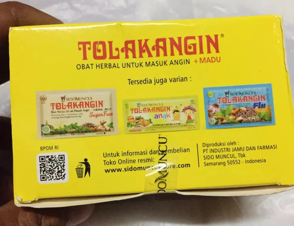 Tolak Angin Sido Muncul Supplement – Cough & Stamina Aid Drink for Cold & Travel