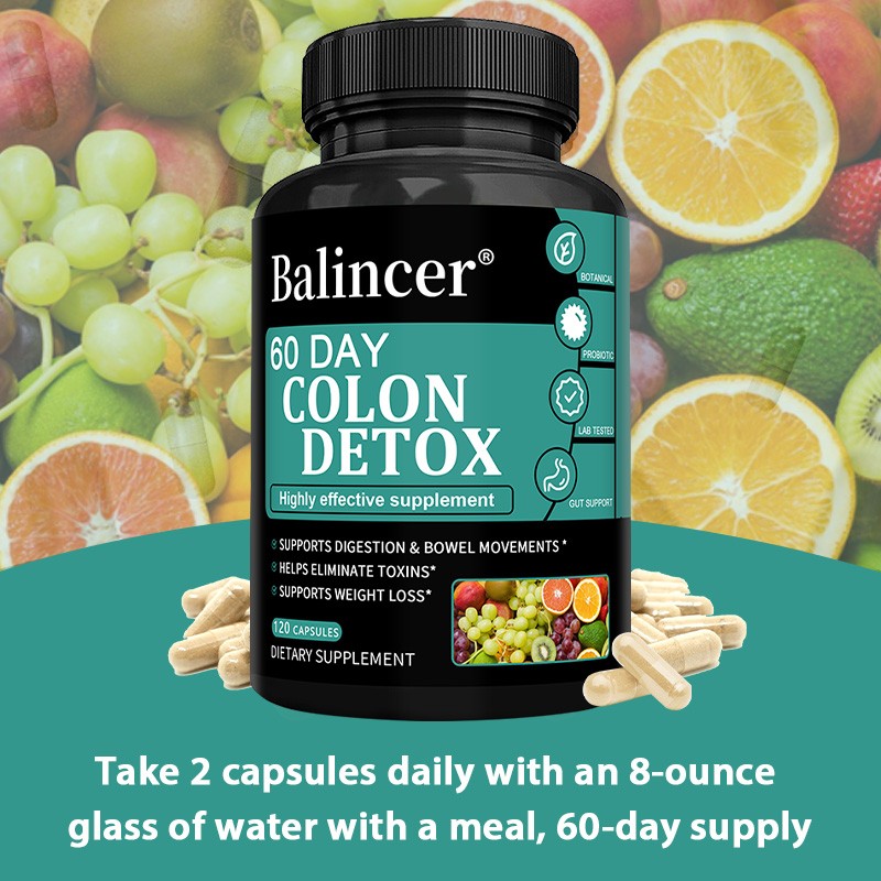 60-Day Colon Detox Capsules – Regular bowel movements -Balanced digestive system