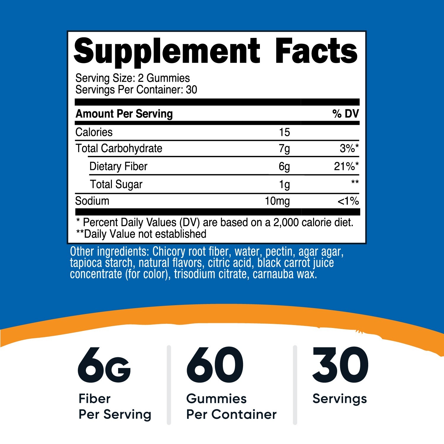 Nutricost Fiber Gummies (Berry Flavored) 60 Gummies – Dietary Fiber Supplement