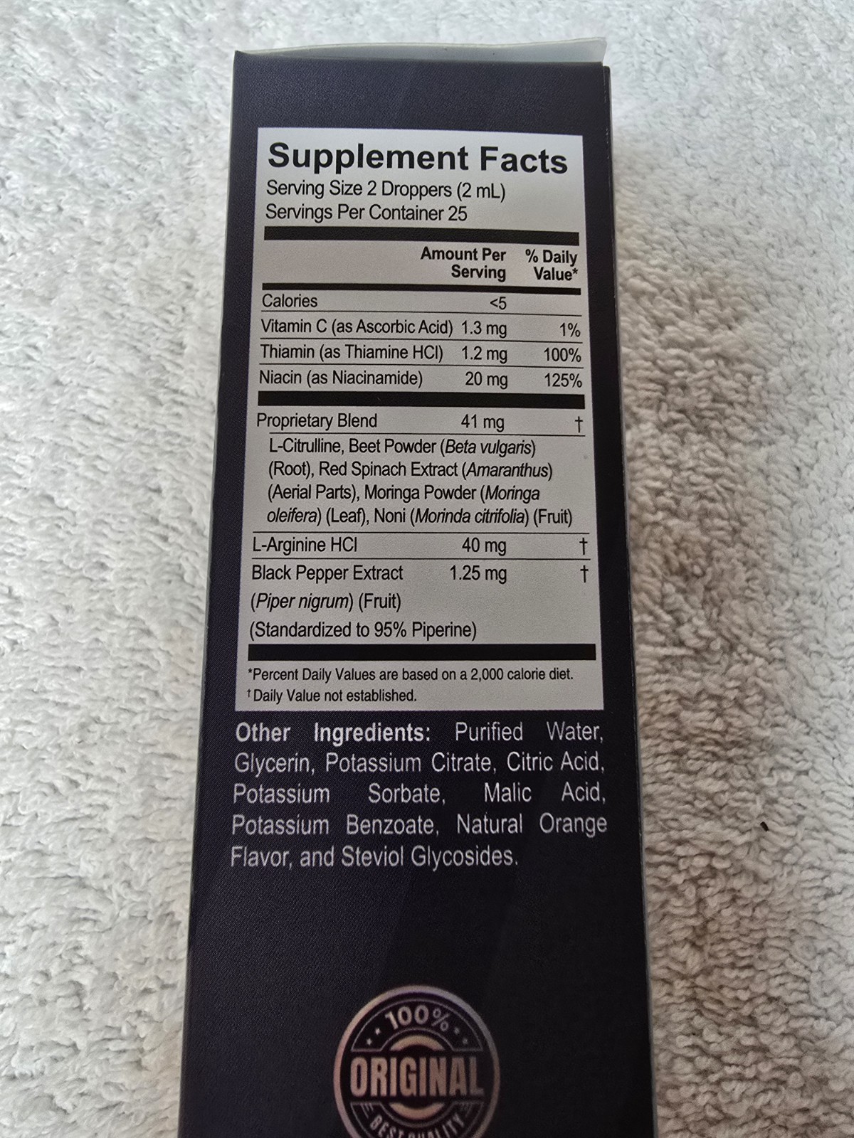 VitalHealth V-Nitro Nitric Oxide Liquid Drops Orange Non-GMO 1.7 fl oz