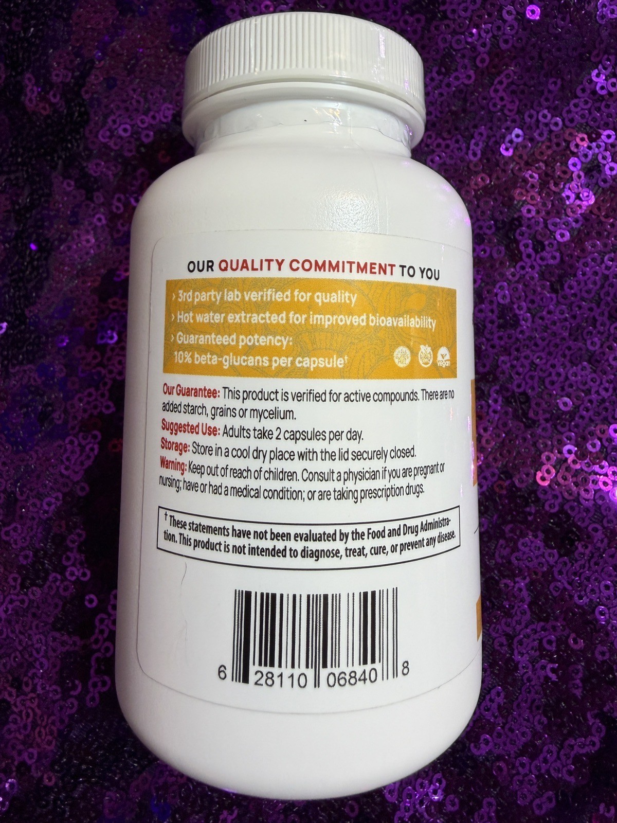 Tremella Rejuvenation Mushroom Extract Powder, 120 Capsules