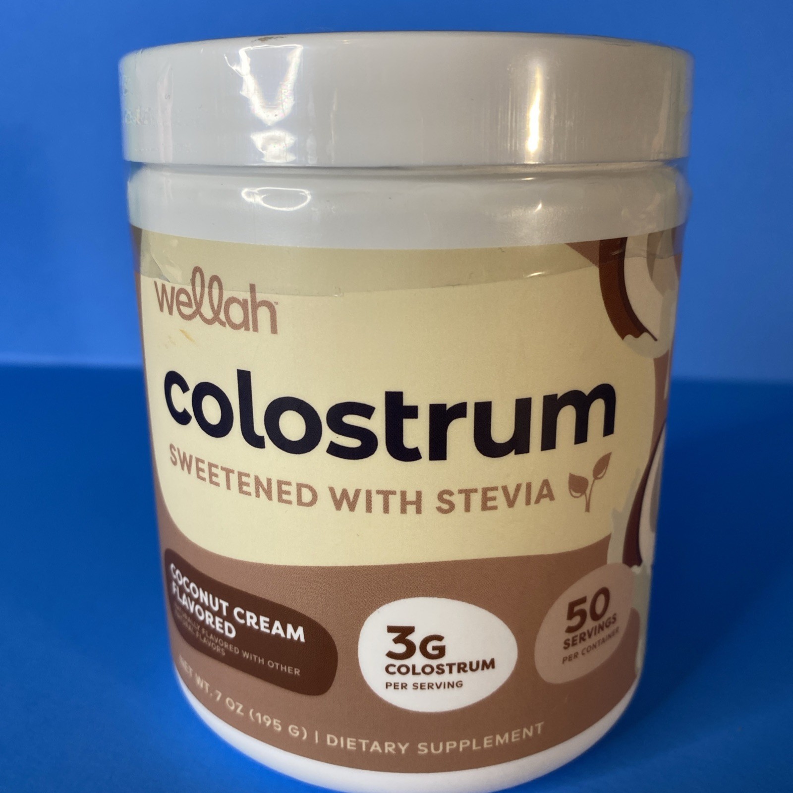 Wellah Colostrum Coconut Cream Flavored 50 servings 3g per serving