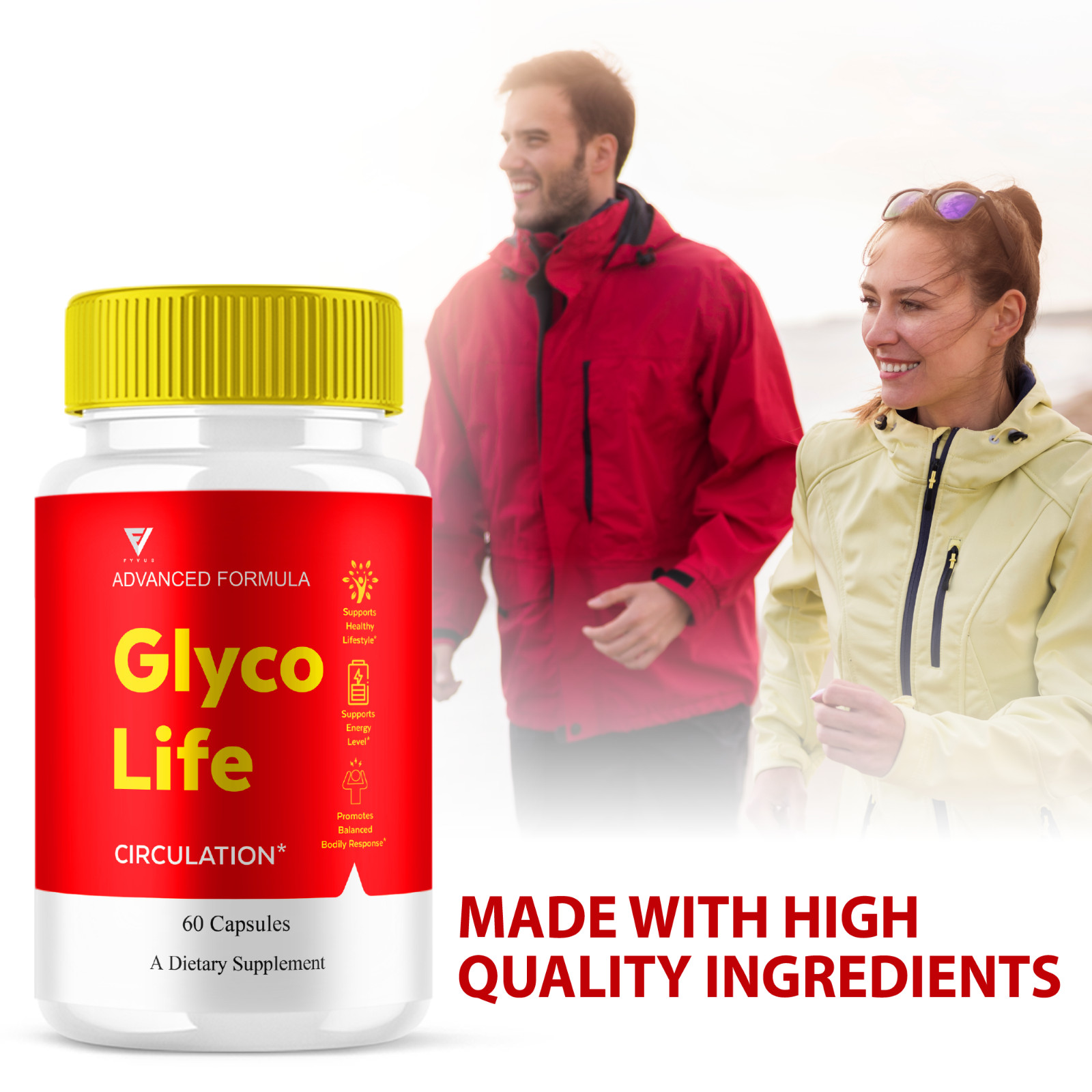 (2 Pack) Glyco Life Blood Support Supplement, GlycoLife Advanced (120 Capsules)