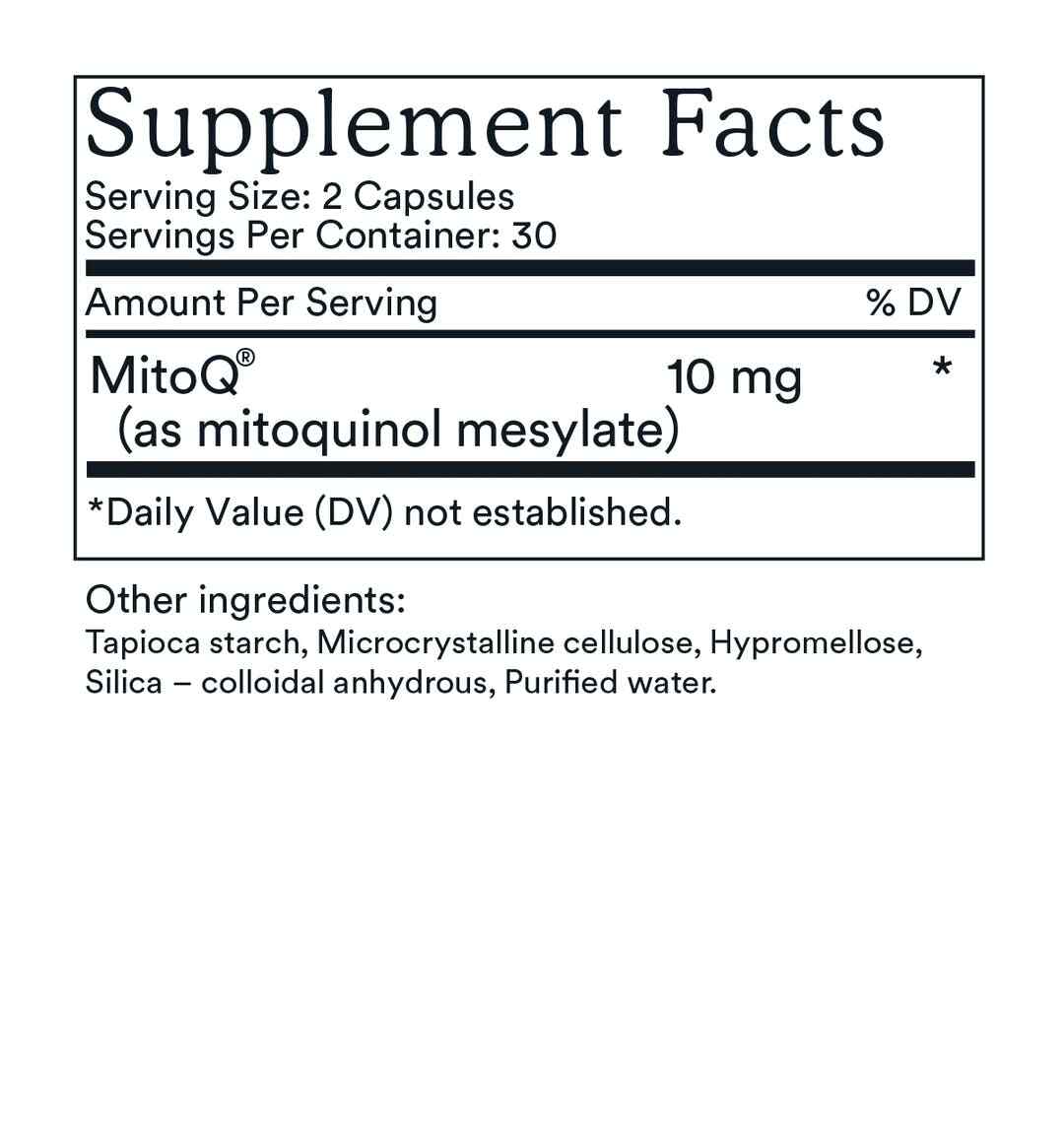 [MitoQ] 5mg Pure Antioxidant Energy Support Anti-Aging 60/180 Capsules