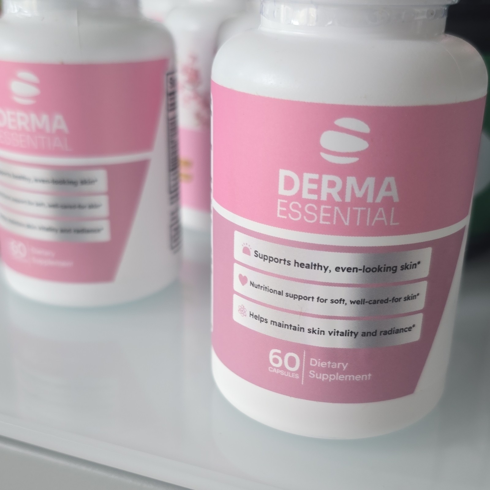 Derma Essential Skin Health Dietary Supplement 60 Capsules Vitamins C B3 E USA