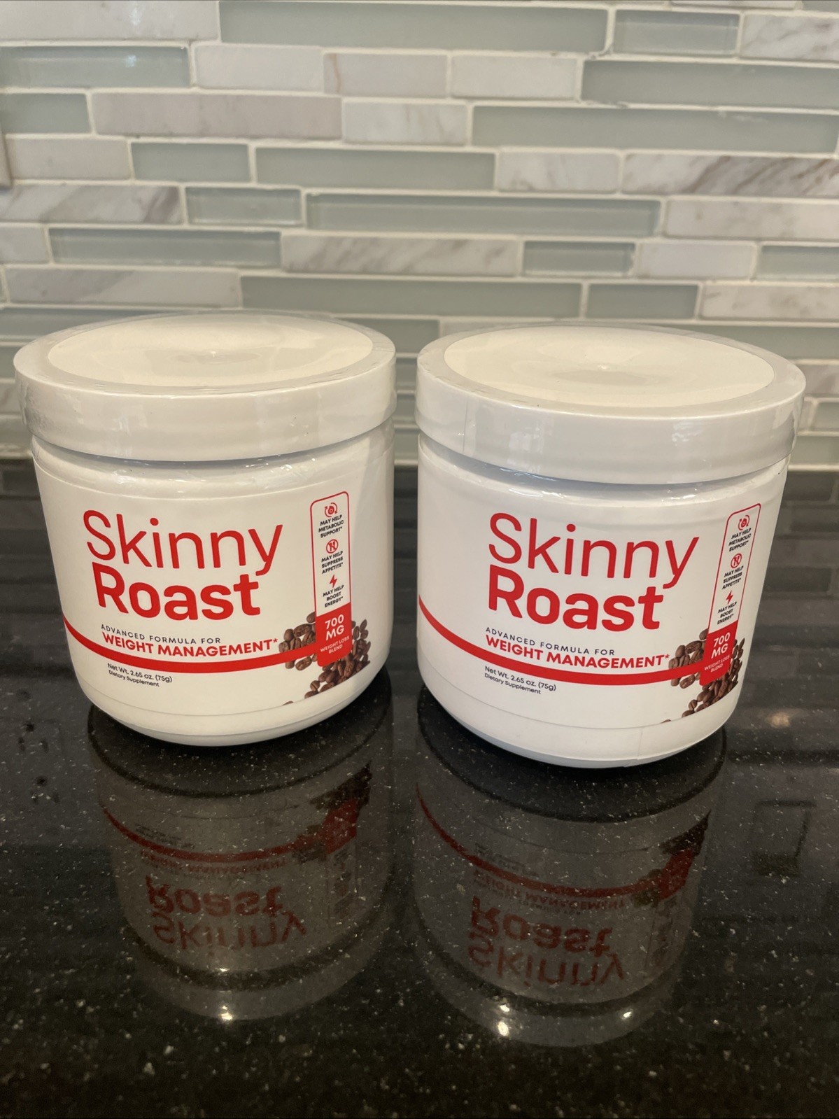 (2 Pack) Skinny Roast Advanced Weight Loss Powder for Energy & Fat Burning