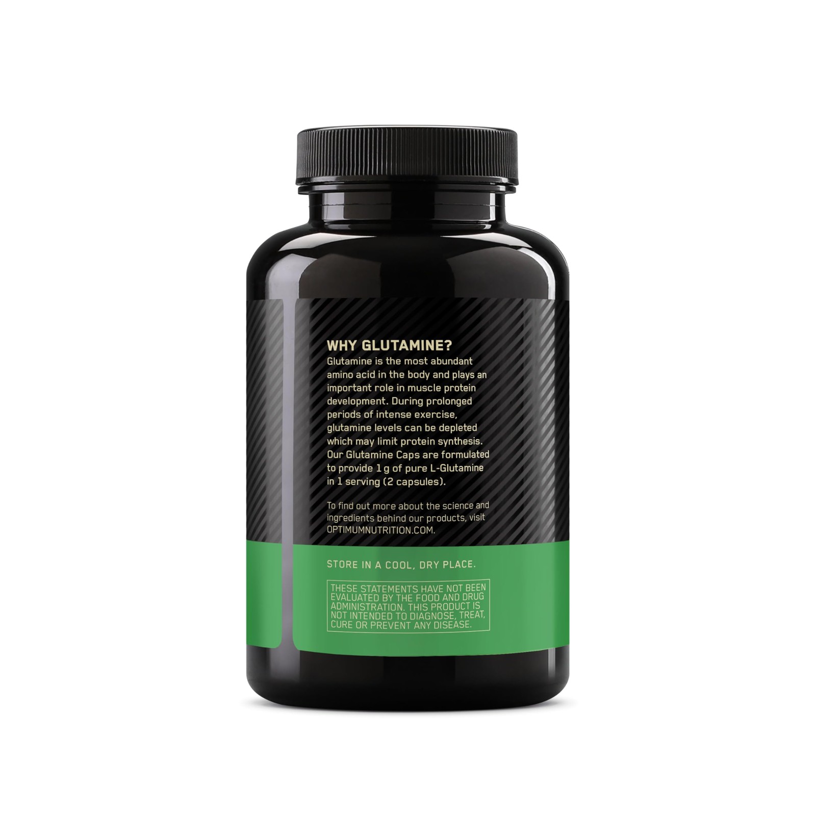 Optimum Nutrition L-Glutamine Muscle Recovery 120 Count (Pack of 1), White