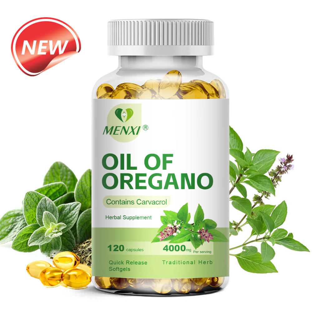 MENXI Oregano Oil Premium Formula Organic Extract 120 Softgels Immune Support