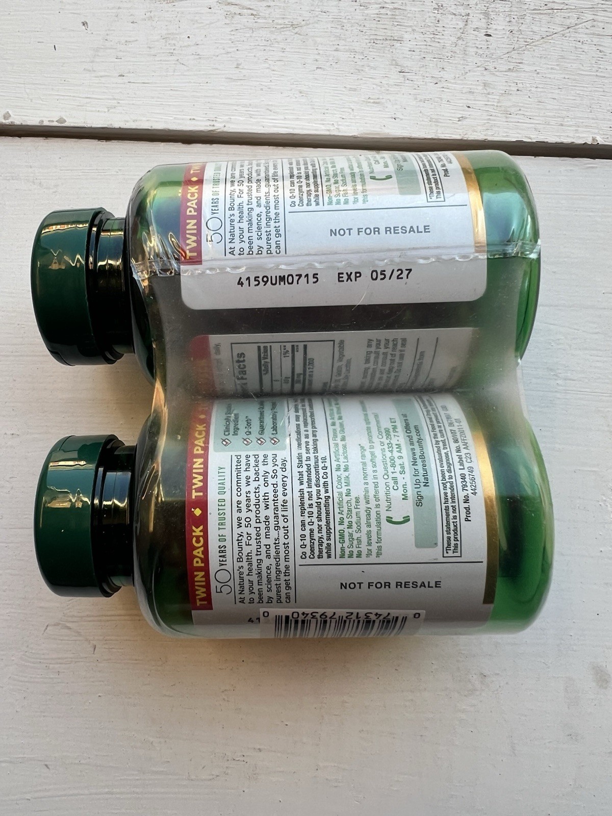 Nature’s Bounty CoQ10 100mg Plus L-Carnitine Twin Pack 60 Softgels Exp 5/2027