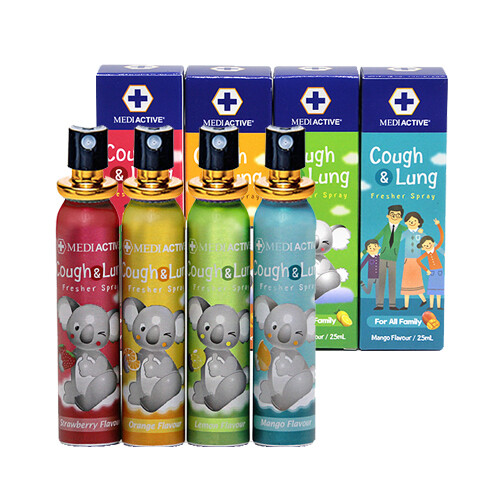 Mediactive Cough&Lung Fresher Spray 25ml x 4 flavour