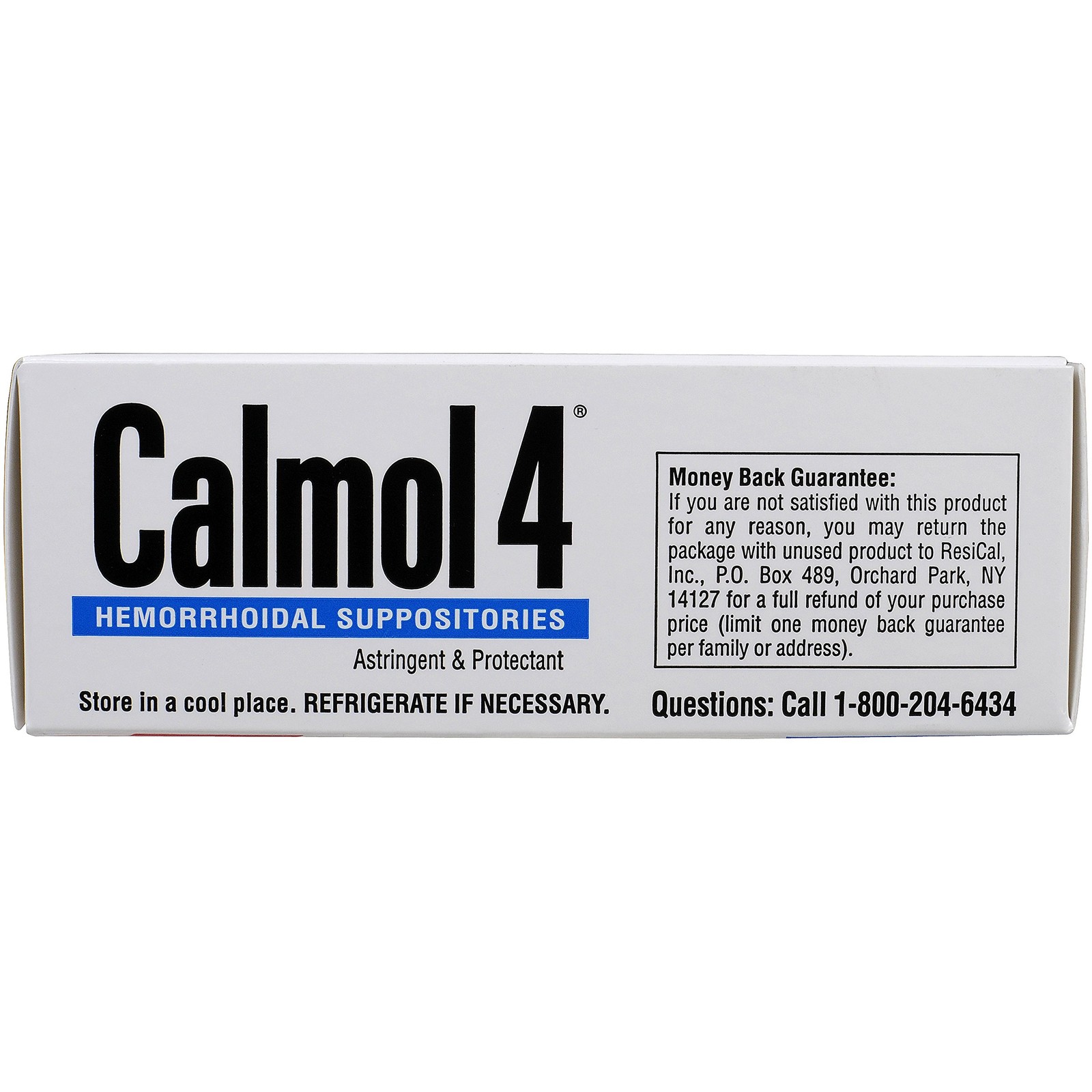 Calmol 4 Hemorrhoidal Suppositories with 24 Count (Pack of 1), Multicolor