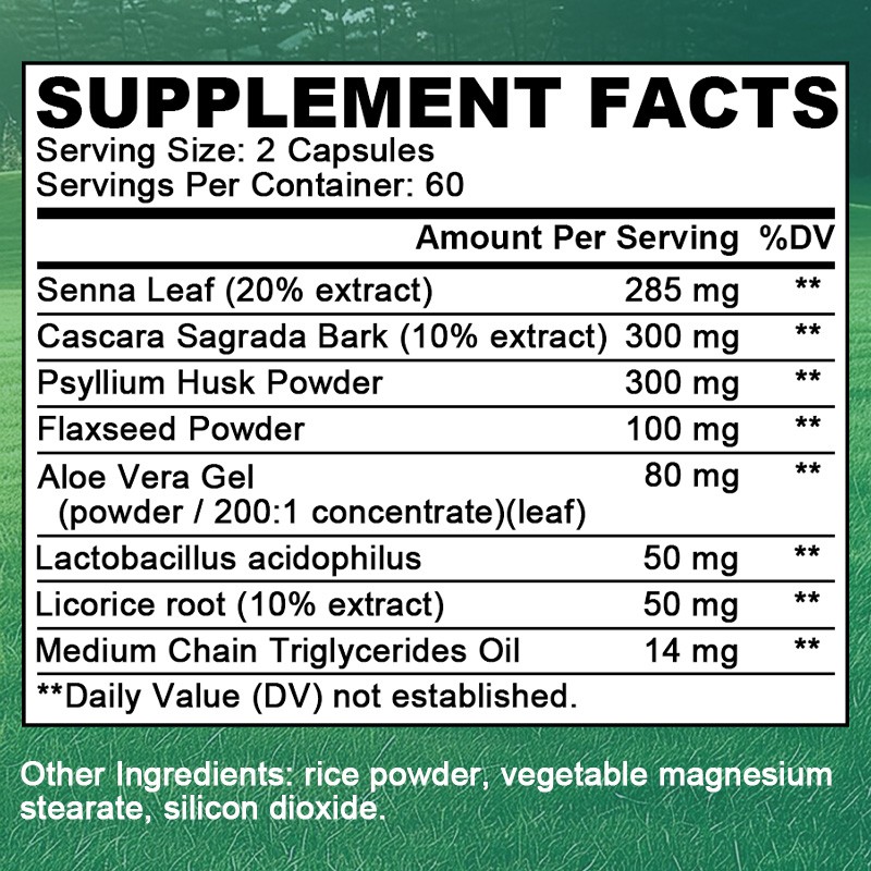 60-Day Colon Detox Capsules – Regular bowel movements -Balanced digestive system