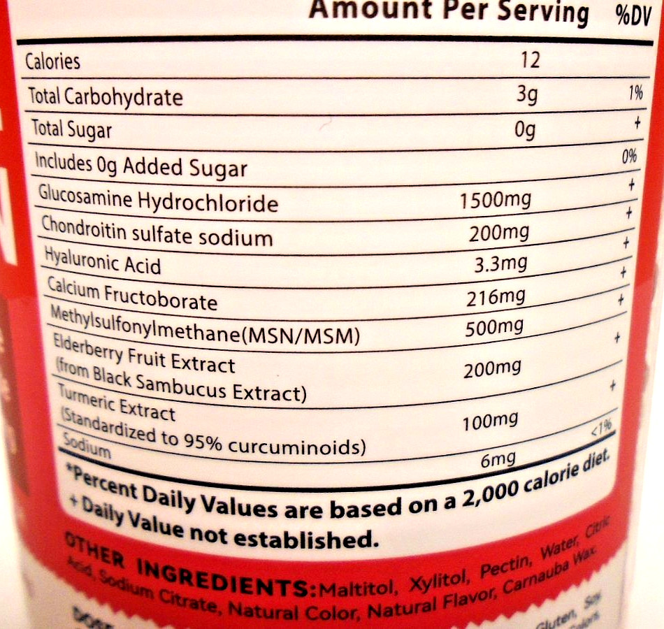 100 Bottles Glucosamine 1500mg W/Chondroitin Elderberry MSM 45 Servings/Btl 9/26