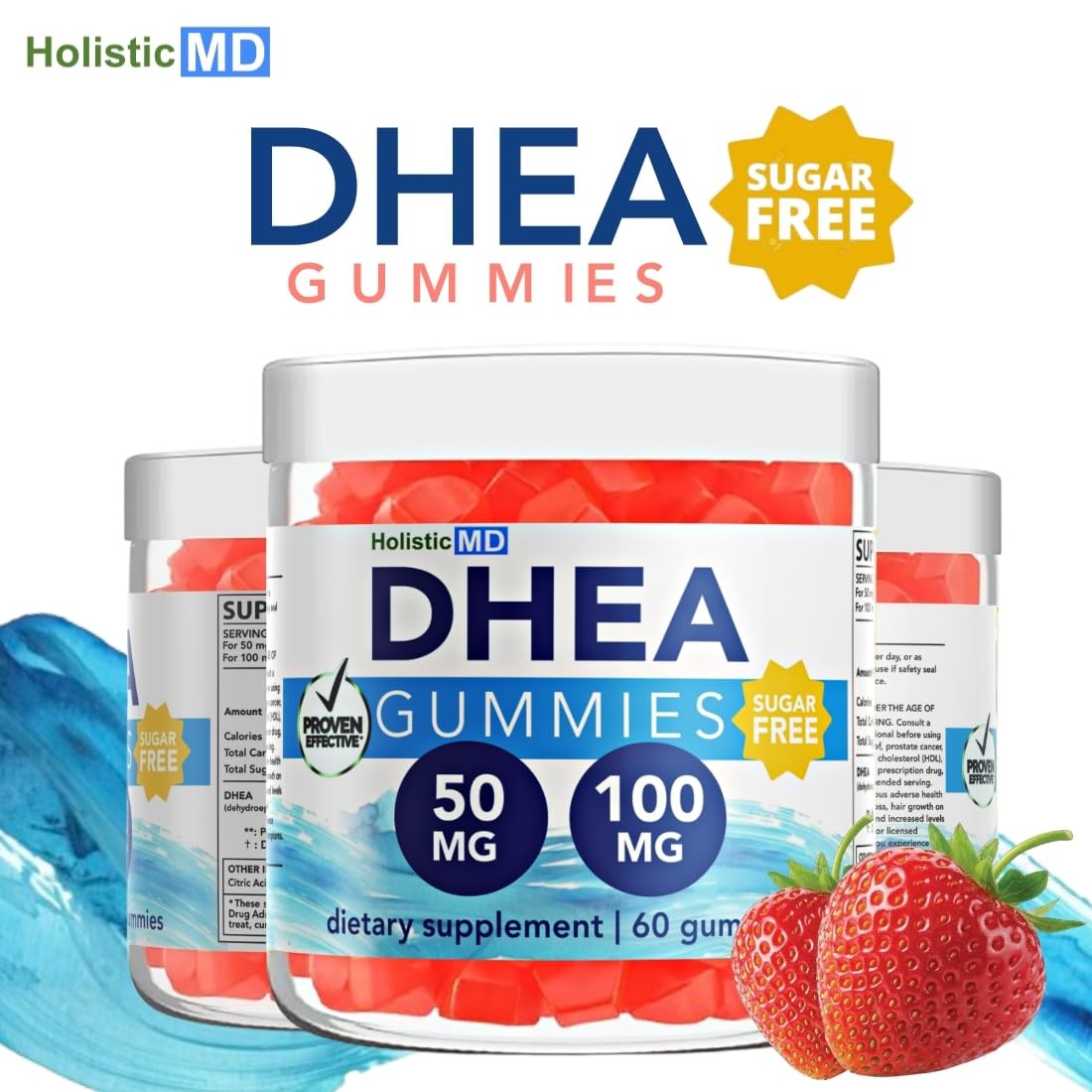Holistic MD dhea 100mg 50mg Supplement for Women | 60 Count (Pack of 1)