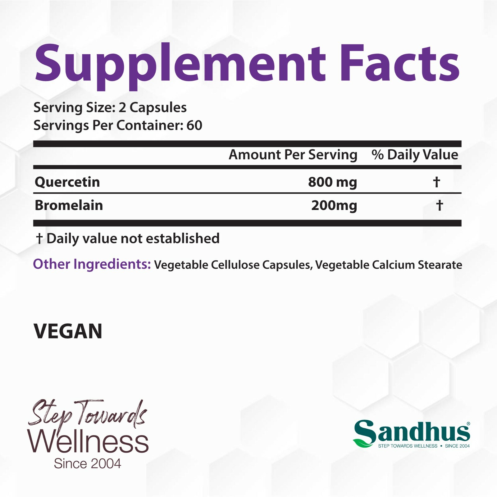 Quercetin with Bromelain, Best Quercetin Bromelain Vitamin Supplement for Immune