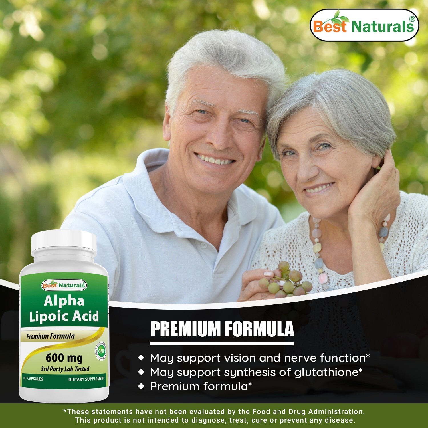 Best Naturals alpha lipoic acid 600 mg 60 Count – Powerful Antioxidant