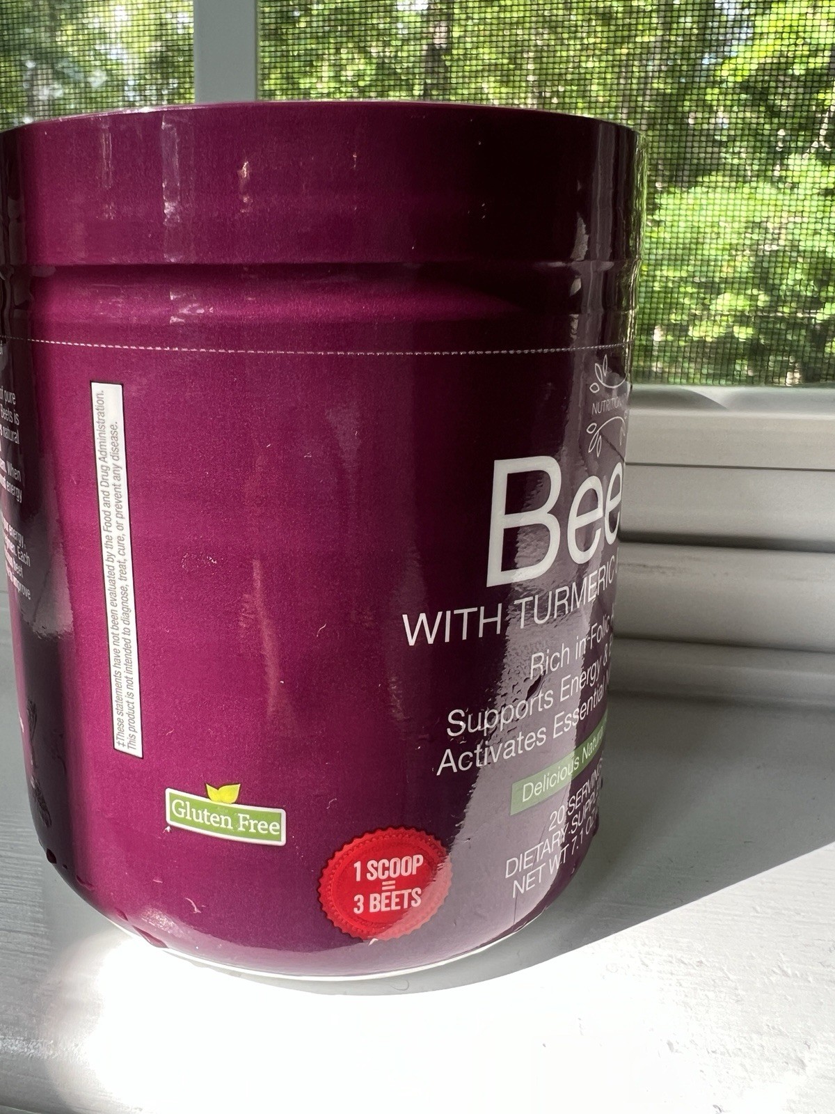 Nutritionary Beet, Turmeric & Ginger Powder Gluten-Free Dietary Supplement