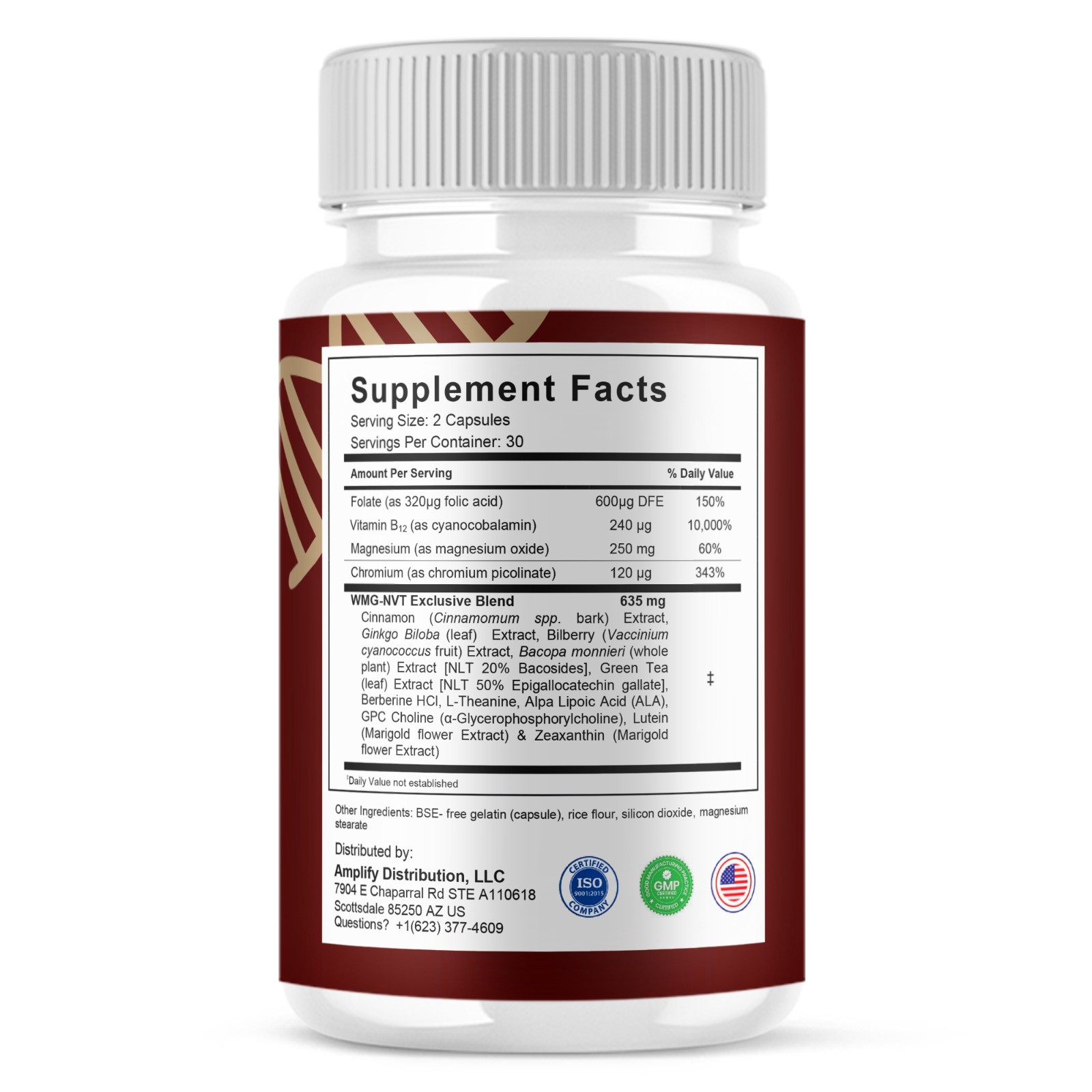 Bladder Health Support, BladderHealth Daily Supplement (60 Capsules)
