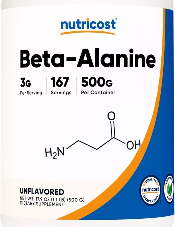 Nutricost Beta Alanine Powder 500 Grams – Pure Beta-Alanine