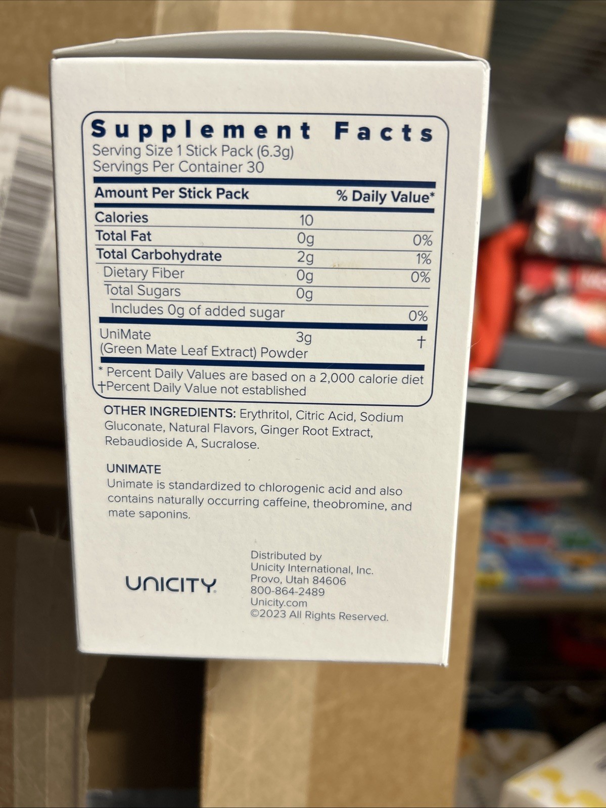 Unicity Unimate LEMON GINGER YERBA MATE 30 Packets/Servings Exp 5/2027 – New!