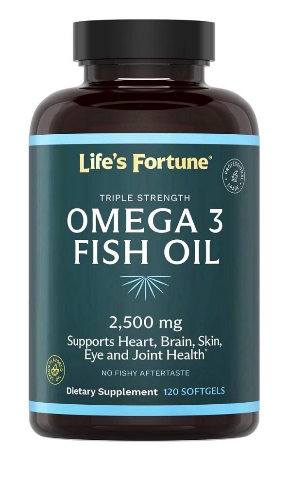 Life’s Fortune Omega 3 Fish Oil 2500 mg Heart Brain Skin Eye Joint Health 120sg