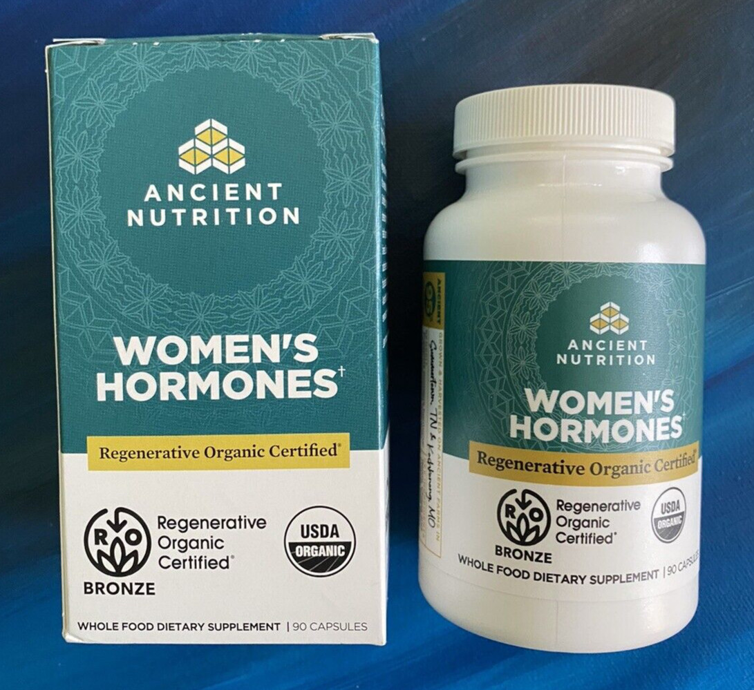 Ancient Nutrition Women’s Hormones ~ Regenerative Organic ~ 90 Caps ~ Exp 8/2025