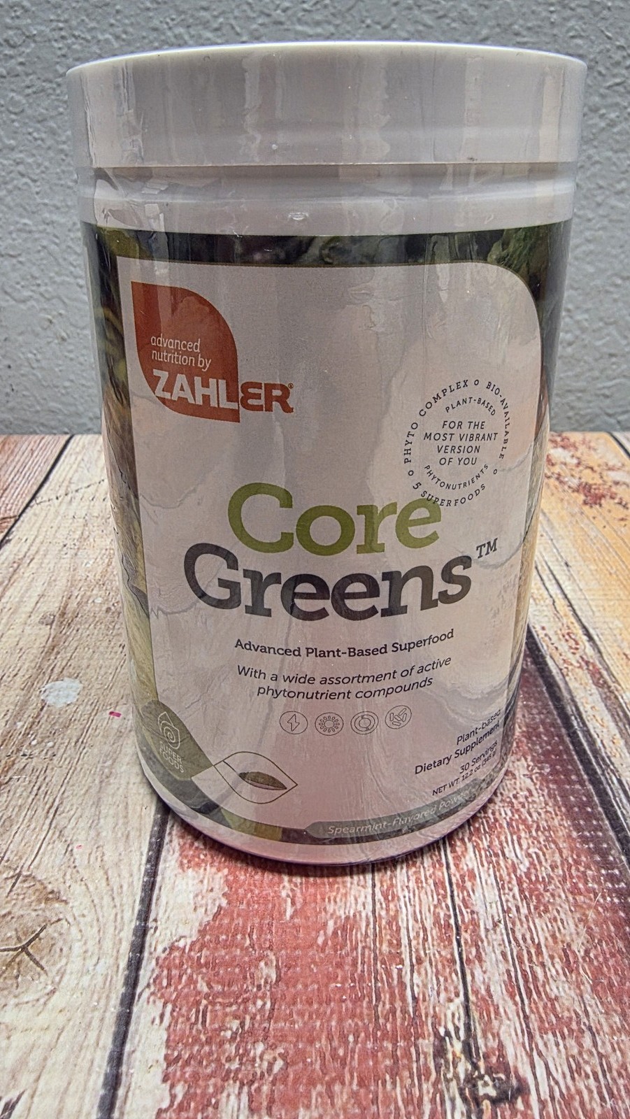 Zahler Core Greens Advanced Plant-Based Superfood Powder 12.2 oz (345g) 30