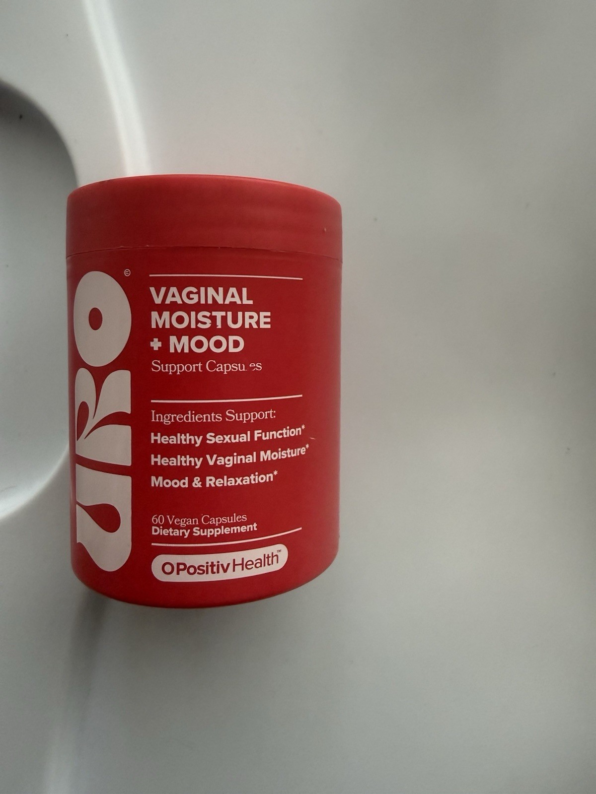 O Positiv Health URO Vaginal Moisture + Mood Support 60 Capsules Exp 02/2027