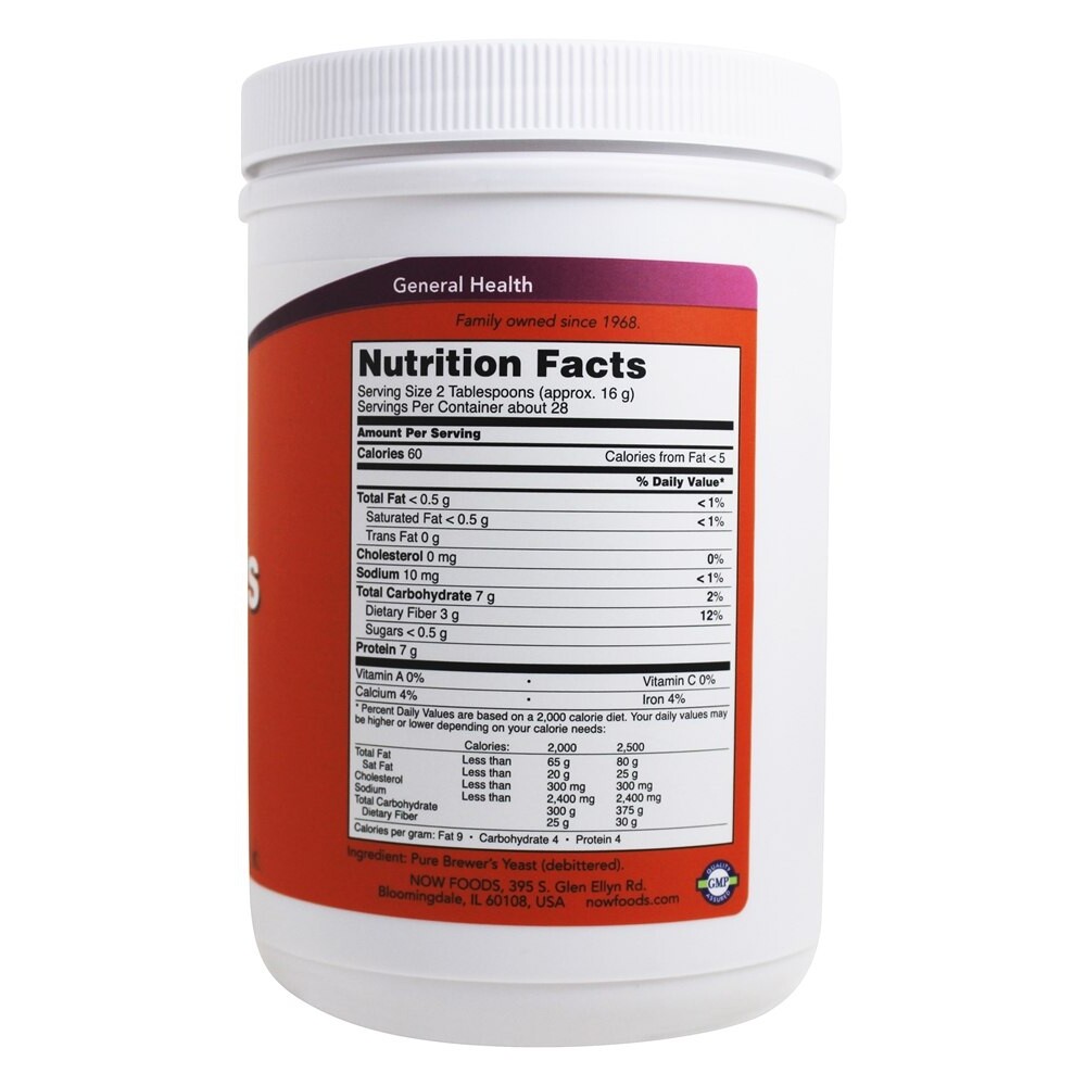 NOW Foods Brewer’s Yeast Debittered, 1 lb.