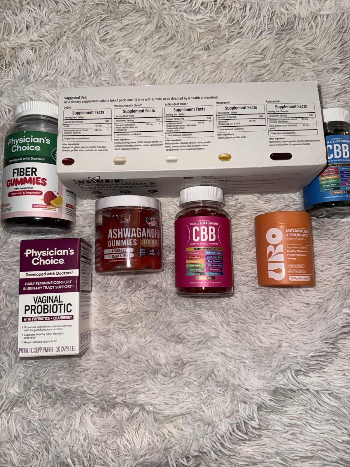 Physician’s Choice Vaginal Probiotic 30 Capsules + Fiber Gummies 60 Raspberry