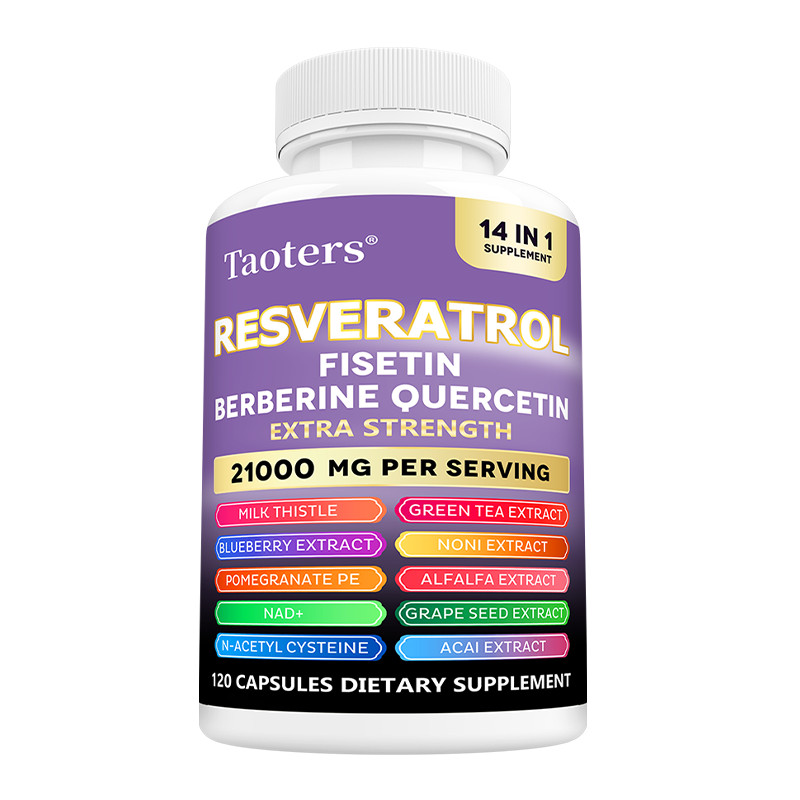 Resveratrol 14 IN 1 Supplement For Supports Brain, Heart And Blood Circulation