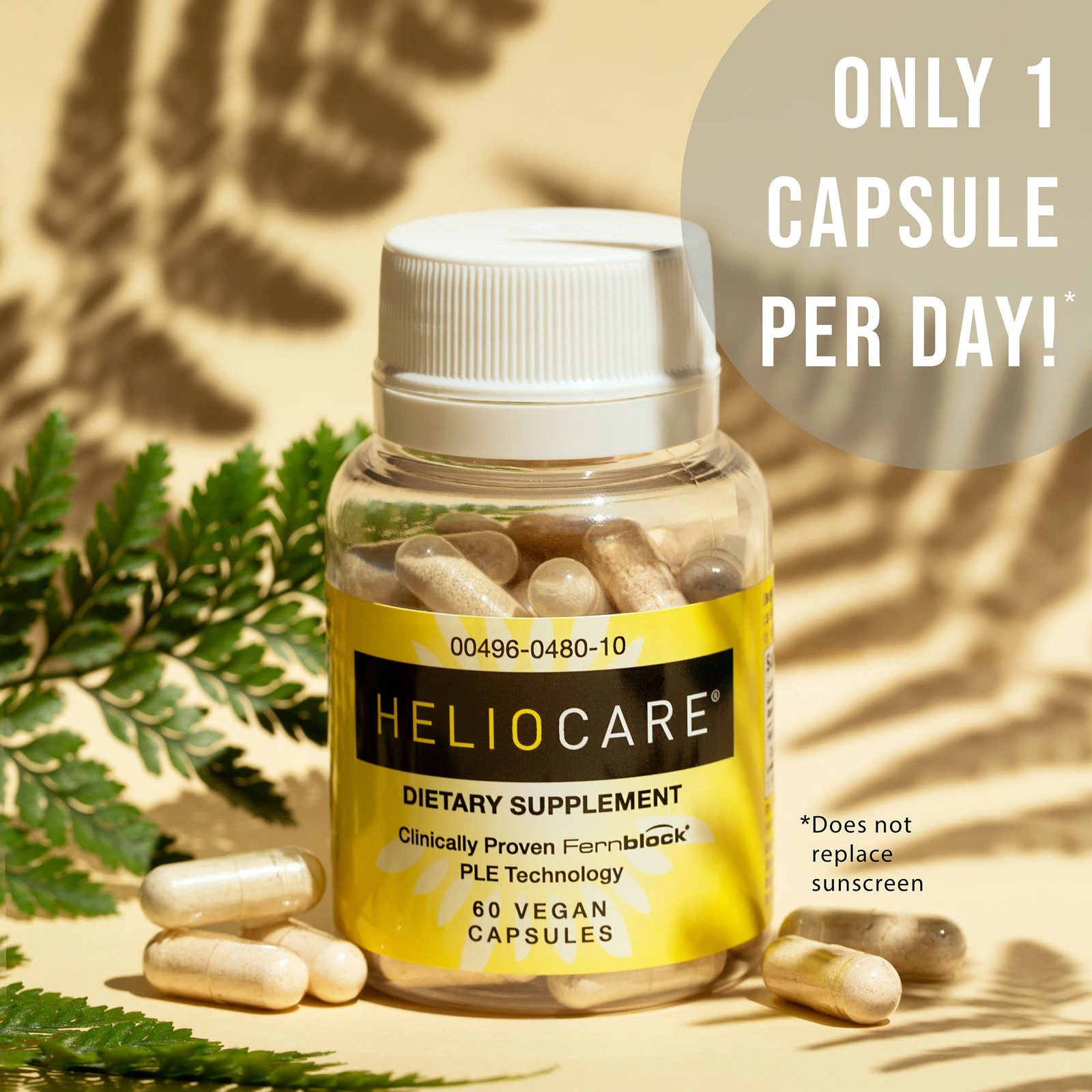 Heliocare Skin Care Dietary Supplement: 240mg 60 Count (Pack of 1), Yellow
