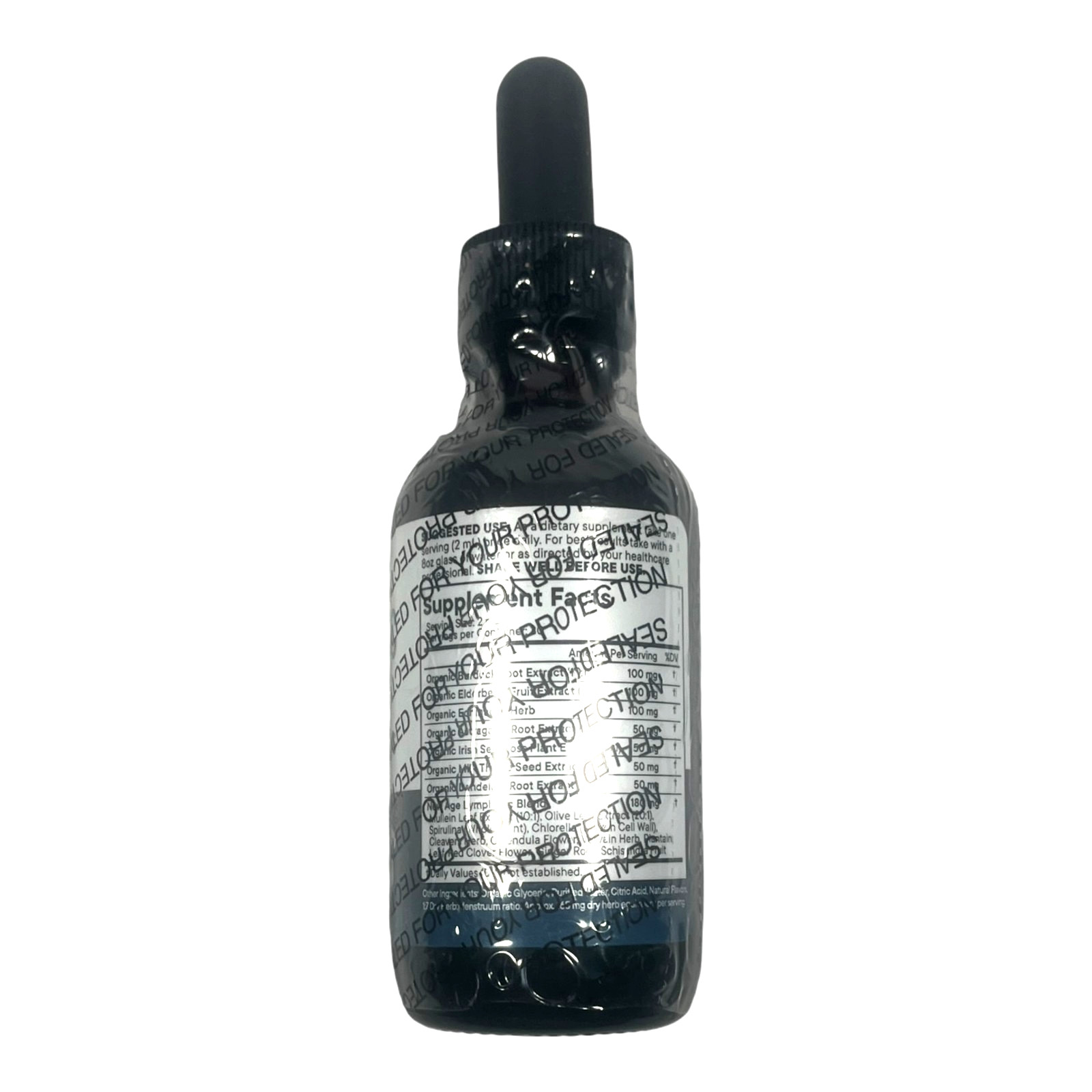 Organic Lymphatic Support Drainage Drops Herbal Cleanse and Immune Support 60ml