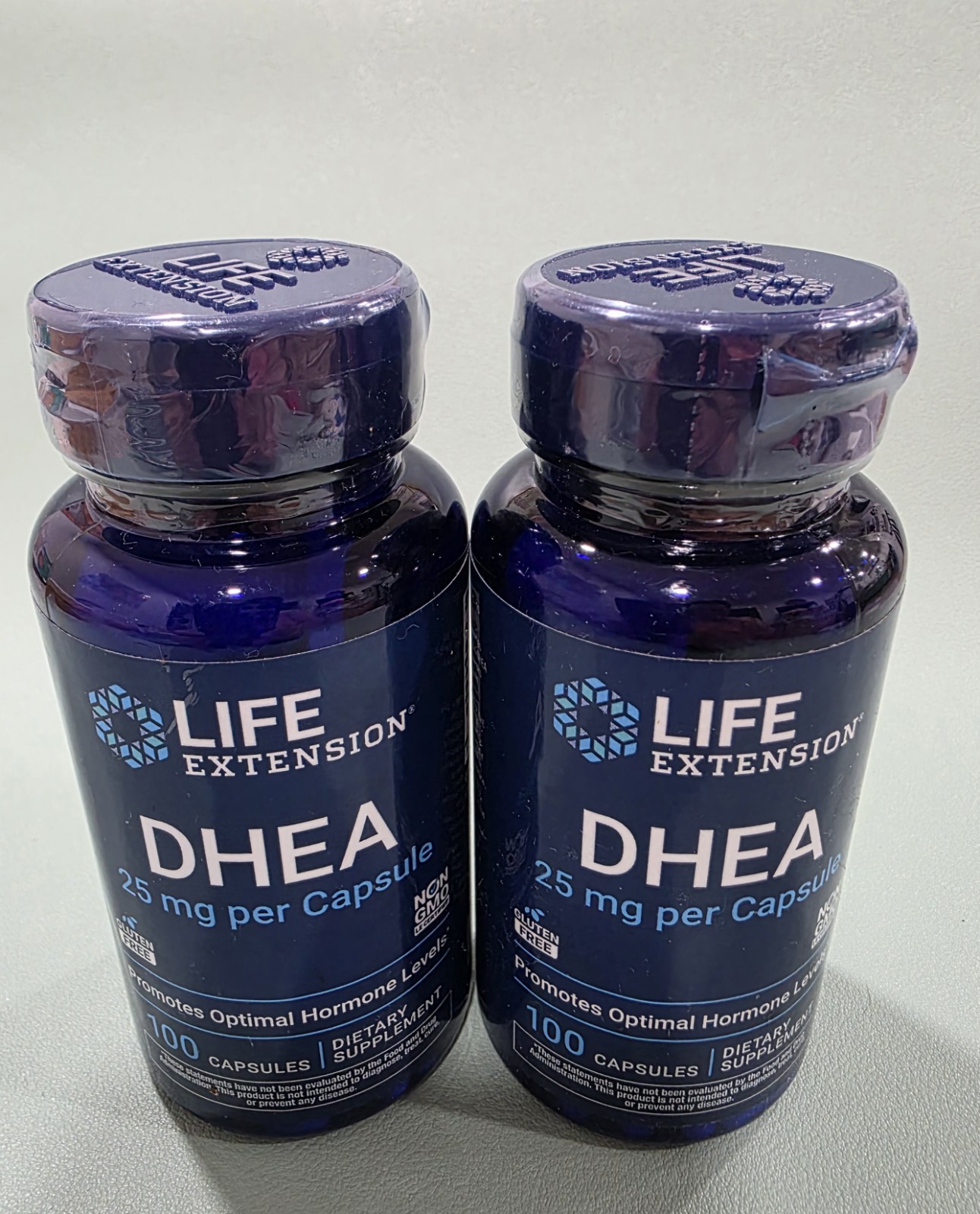 Life Extension DHEA 25mg 200 Capsules (2×100) Factory Sealed Exp 2028+I